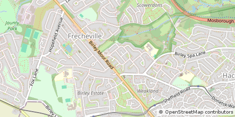 Map of Sheffield