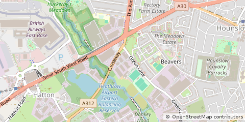 Map of Hounslow, Middlesex
