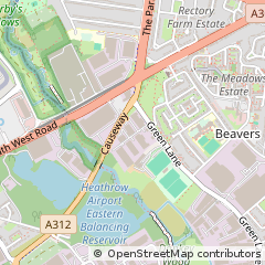Map of Hounslow, Middlesex
