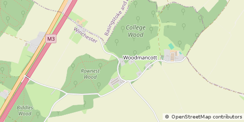 Map of Winchester, Hampshire