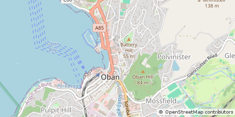 Map of Oban, Argyll