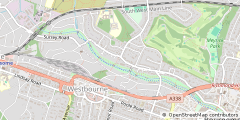 Map of Bournemouth, Dorset