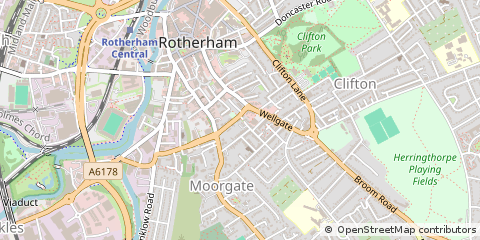 Map of South Yorkshire