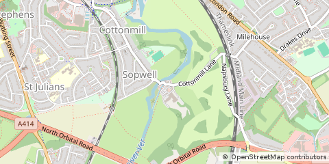 Map of ST. Albans, Herts