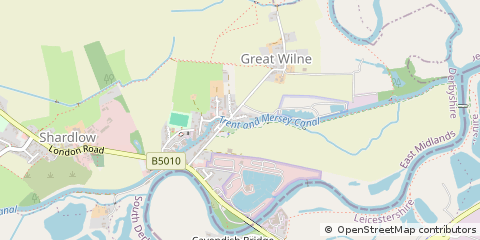 Map of Shardlow, South Derbyshire