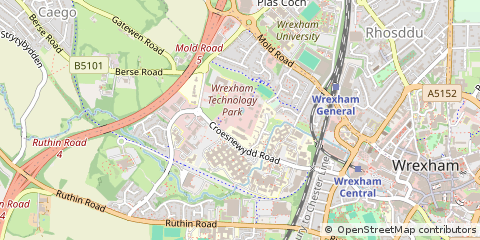 Map of Wrexham