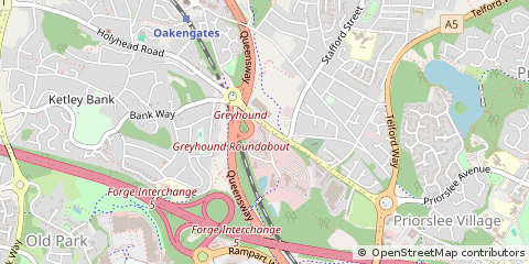 Map of Telford, Shropshire