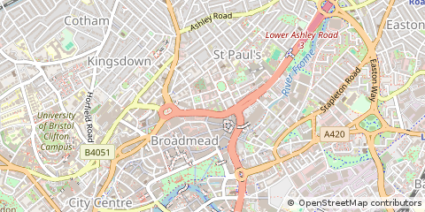 Map of Bristol, Somerset