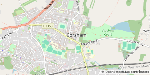 Map of Corsham, Wiltshire