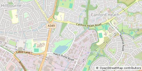 Map of Poole, Dorset