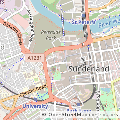 Map of Sunderland