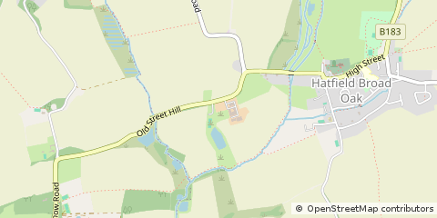 Map of Bishop's Stortford, Hertfordshire