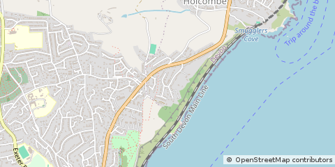 Map of Teignmouth, Devon