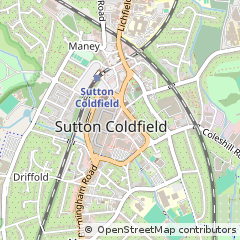 Map of Sutton Coldfield, West Midlands
