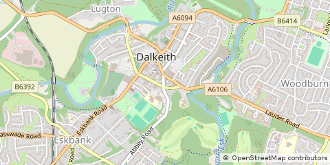 Map of Midlothian, Edinburgh