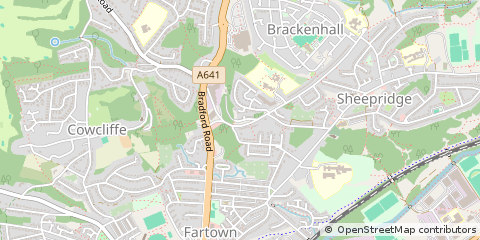 Map of Bradford Road, Huddersfield
