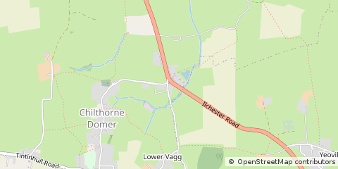 Map of Chilthorne Domer, Somerset