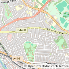 Map of Cardiff, South Glamorgan