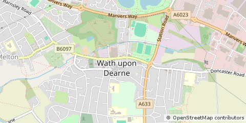 Map of Rotherham, South Yorkshire