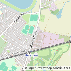 Map of Walton-on-Thames, Surrey