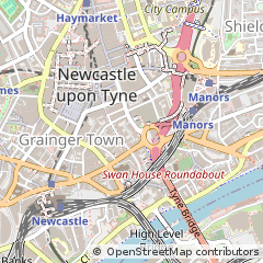 Map of Newcastle Upon Tyne