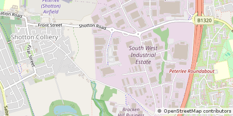 Map of Peterlee, County Durham