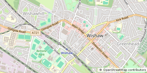 Map of Wishaw, Lanarkshire