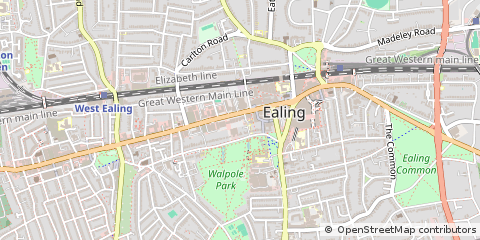 Map of London, Ealing