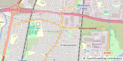 Map of Enfield, Middlesex