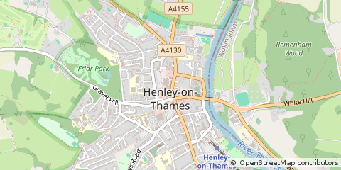 Map of Henley on Thames, Oxfordshire