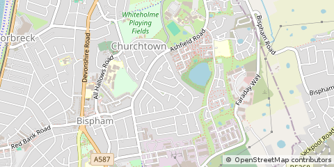Map of Blackpool, Lancashire