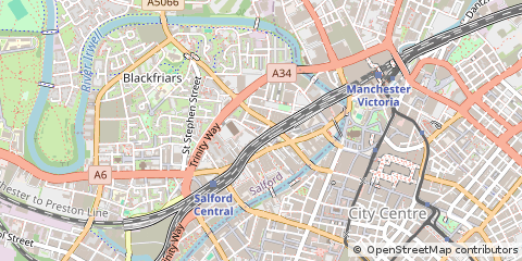 Map of Salford, Lancashire