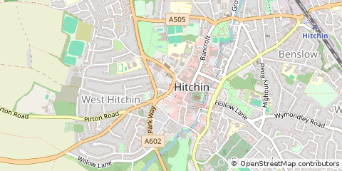 Map of Hitchin, Herts