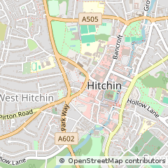 Map of Hitchin, Herts
