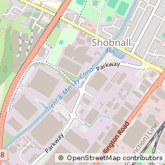 Map of Burton-on-Trent, Staffordshire