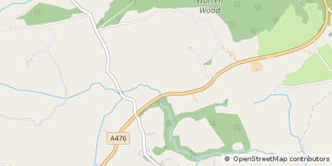Map of Ammanford, SIR Gaerfyrddin