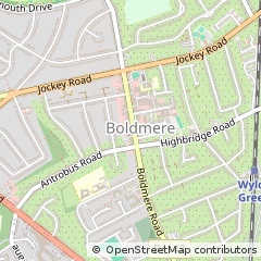 Map of Sutton Coldfield, West Midlands