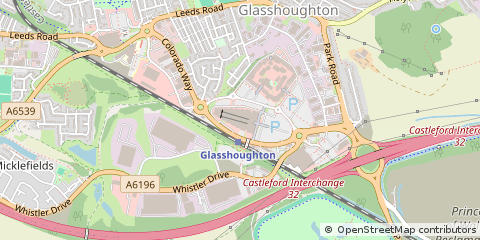 Map of Castleford, West Yorkshire