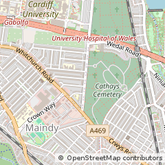 Map of Cardiff, South Glamorgan