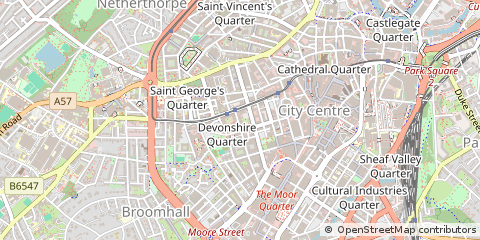Map of Sheffield