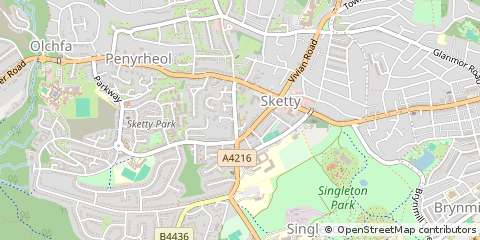 Map of Swansea