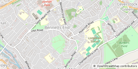 Map of Hemel Hempstead, Hertfordshire