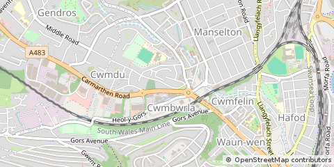 Map of Swansea