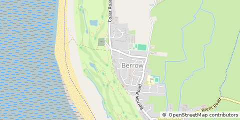 Map of Berrow, Somerset