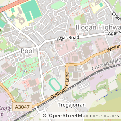 Map of Redruth, Cornwall