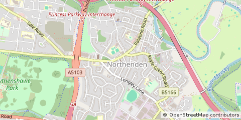Map of Northenden, Manchester