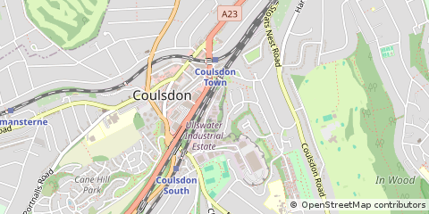 Map of Coulsdon, Surrey