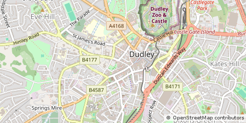 Map of Dudley