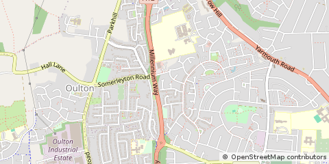 Map of Lowestoft, Suffolk