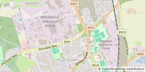 Map of Kirkcaldy, Fife